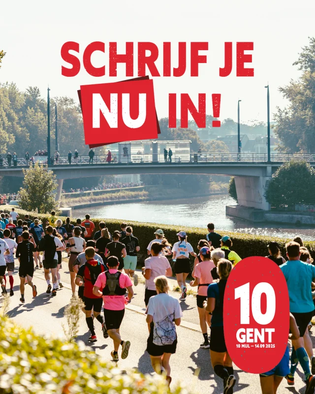 Dé Gentse loopfeesten wachten op jou! 🎉 
Schrijf je NU in voor de Gent 10 Mijl! 
👉 link in bio

📅 Zondag 14 september 
🏙️ 10 Mijl (16 km) | 5 Mijl (8 km) | Persil Kids Run (1 km)
🎧 Een zalig parcours, DJ’s, sfeer en afterparty gegarandeerd!